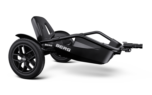 kids using BERG Buddy Rally passenger trailer go kart accessory outdoor toys Ireland