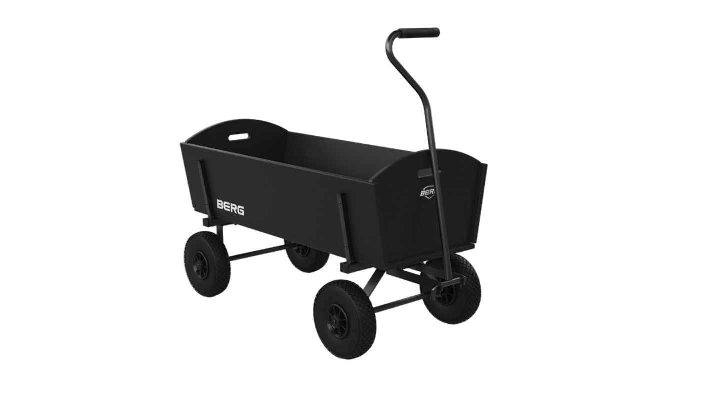Outdoor fun with BERG Beach Wagon Black in garden or beach