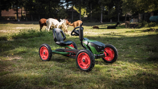 BERG Buddy Fendt pedal go-kart in garden