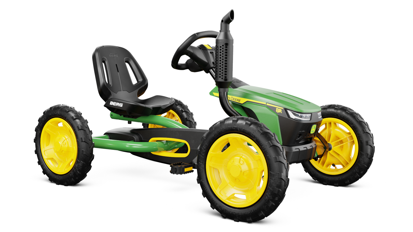 Kids active play on BERG Buddy John Deere