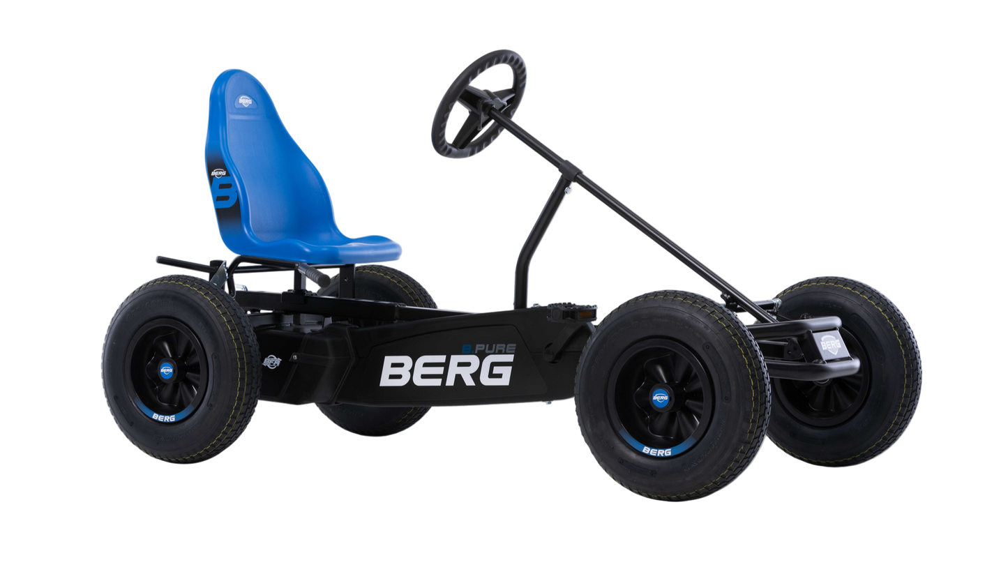 Kids active play on BERG Pure Blue go-kart