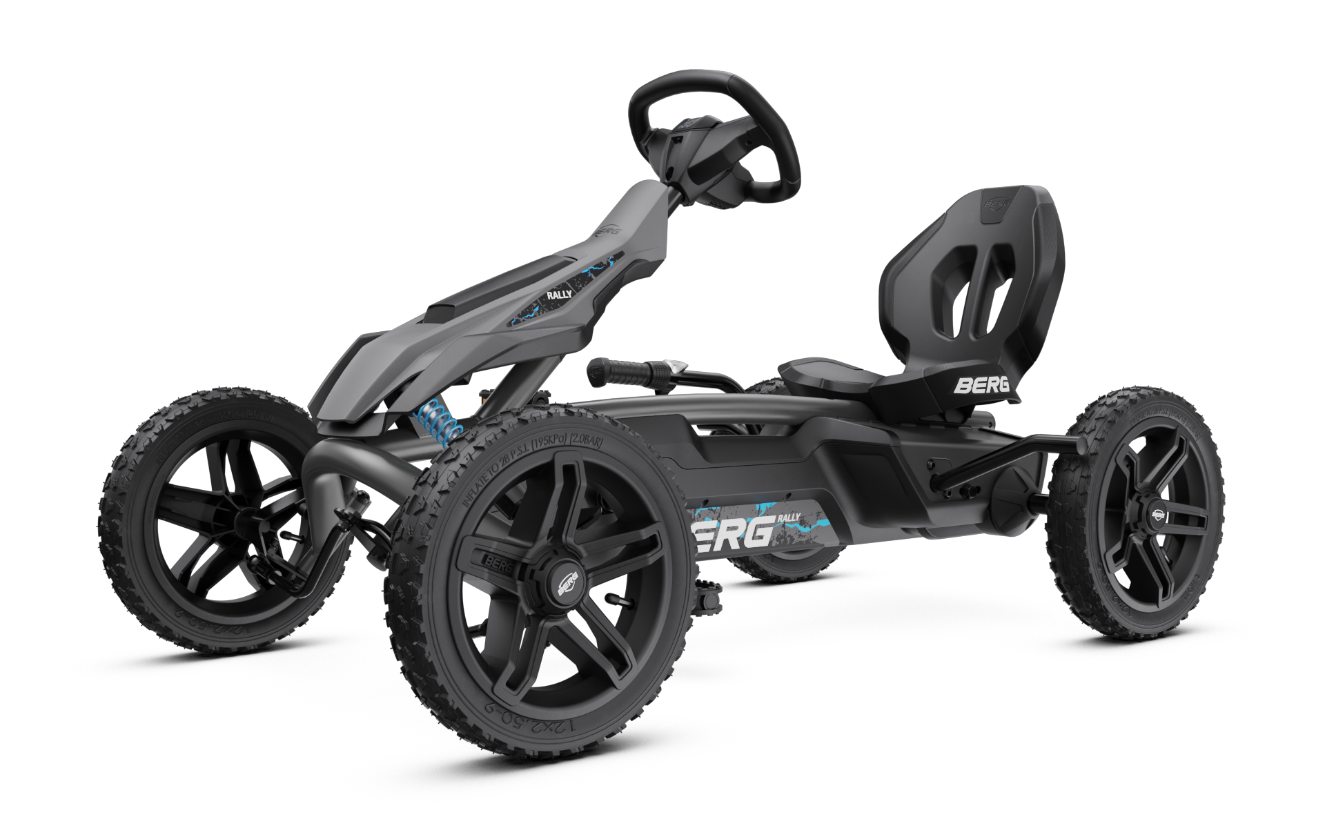 berg pedal gokart reppy rebel - black edition BERG Rally DRT Black 3 Gear – Pedal Go-Kart for Kids