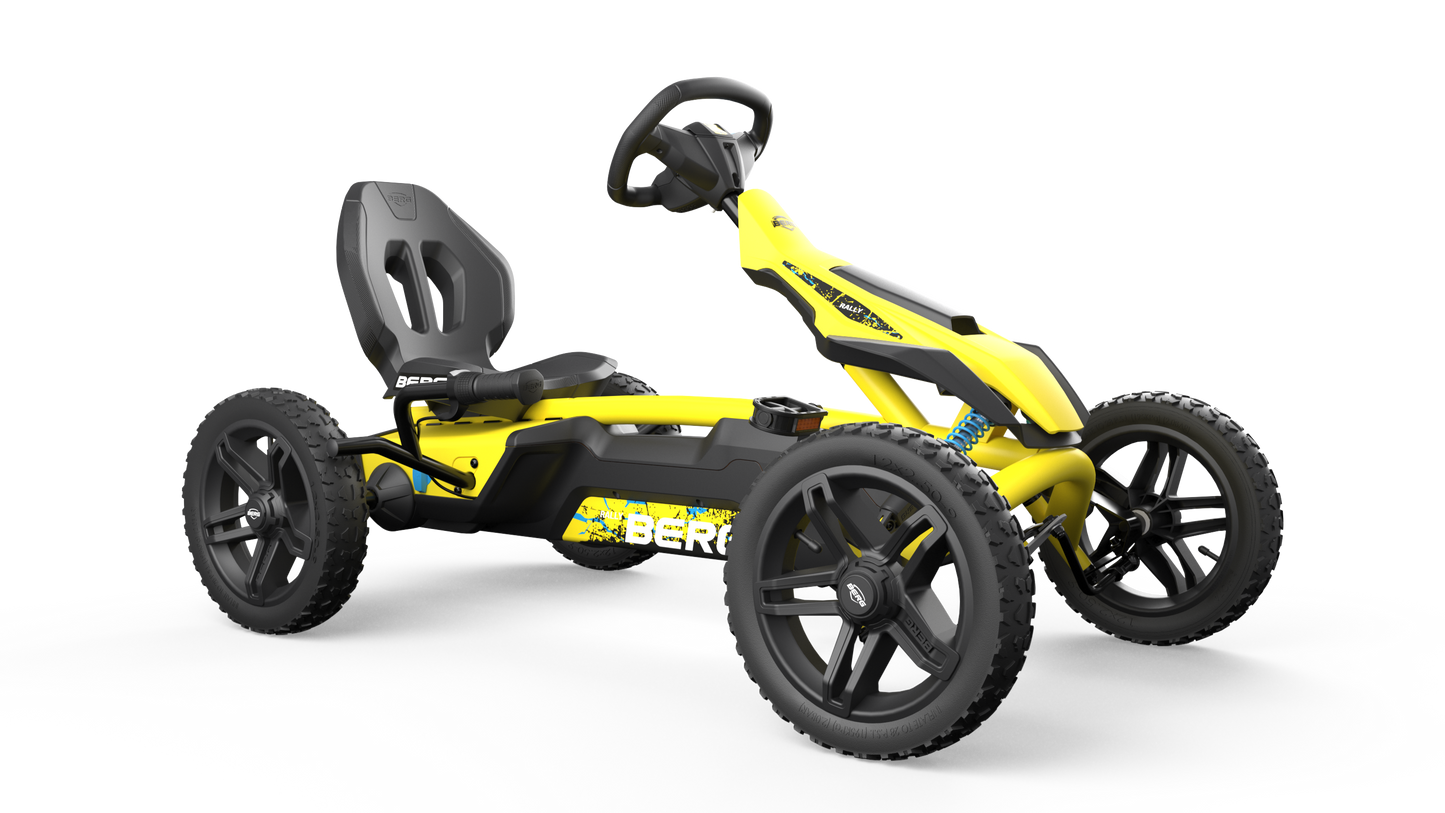 Kids active play on BERG Rally DRT Yellow 3 Gear