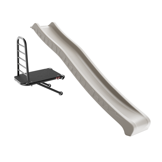 Outdoor slide and platform accessory for BERG PlayBase