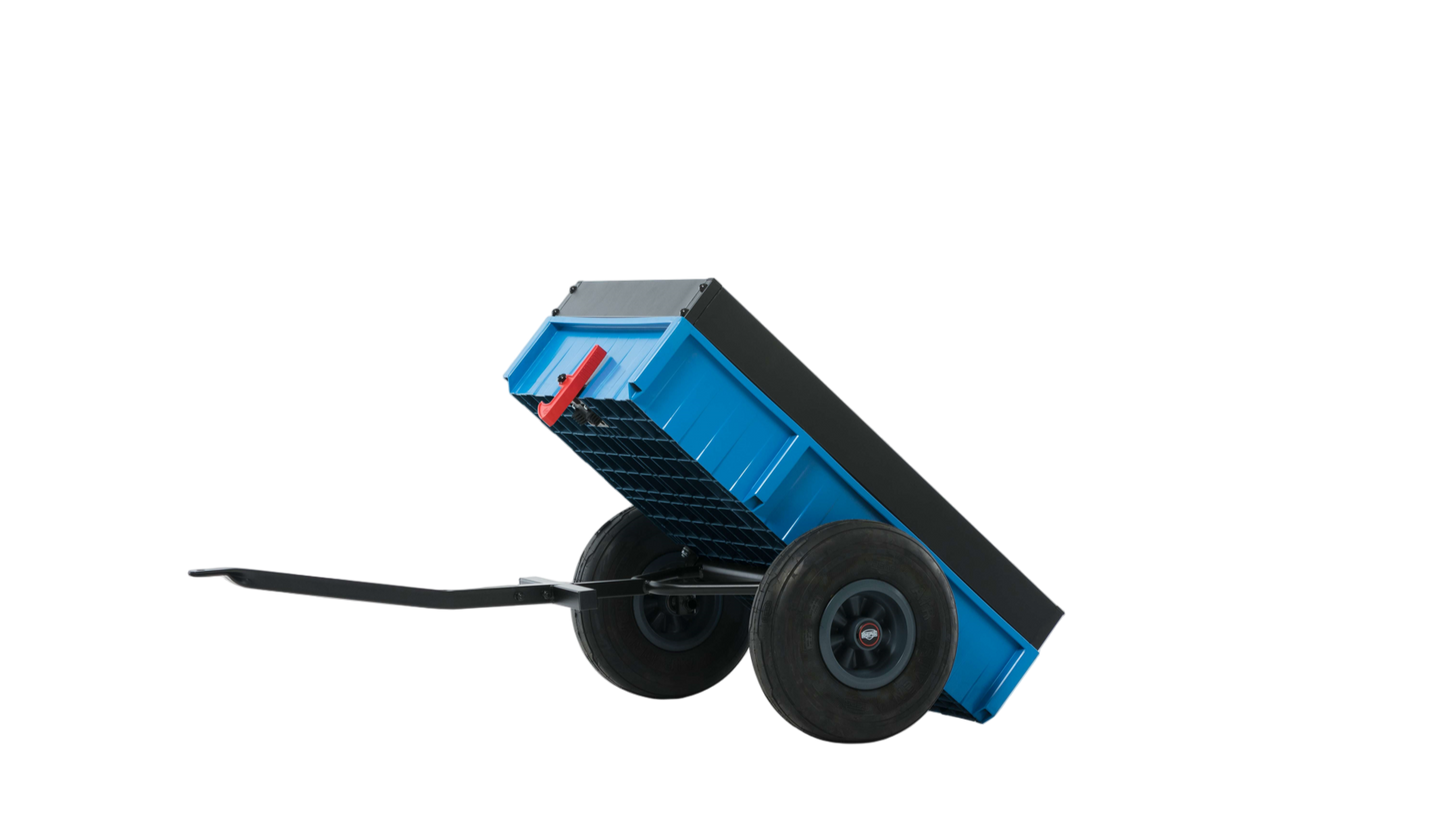 BERG Steel Trailer XL attached to BERG go-kart