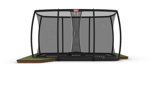 BERG Ultim Champion FlatGround in-ground trampoline in garden