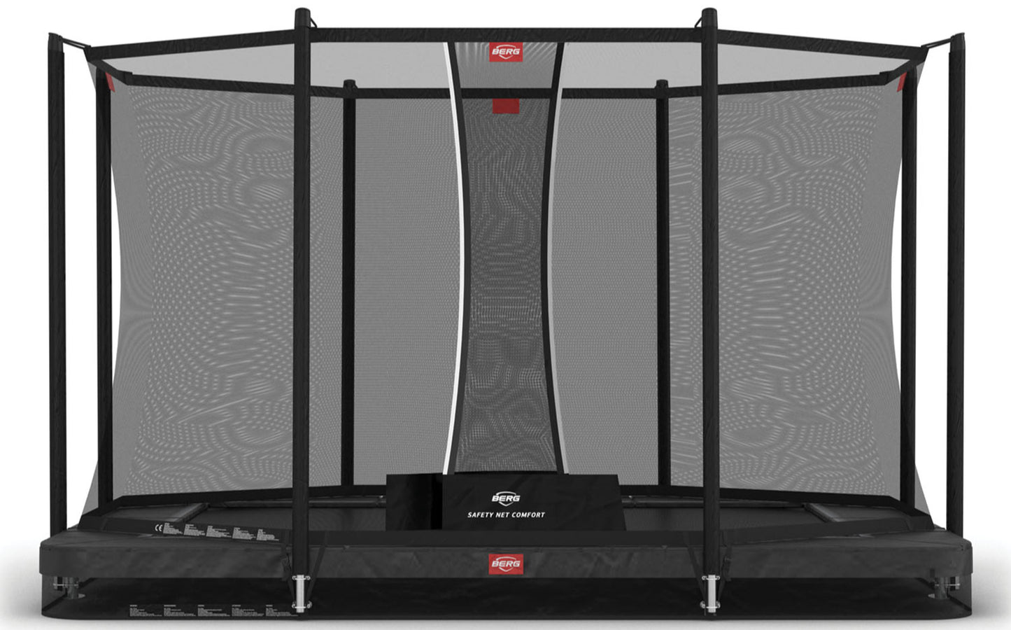BERG Ultim Favorit InGround trampoline blending into garden