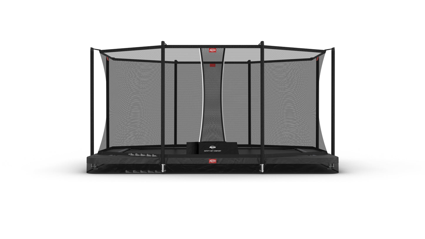 Safe outdoor family fun with BERG Ultim Favorit InGround trampoline