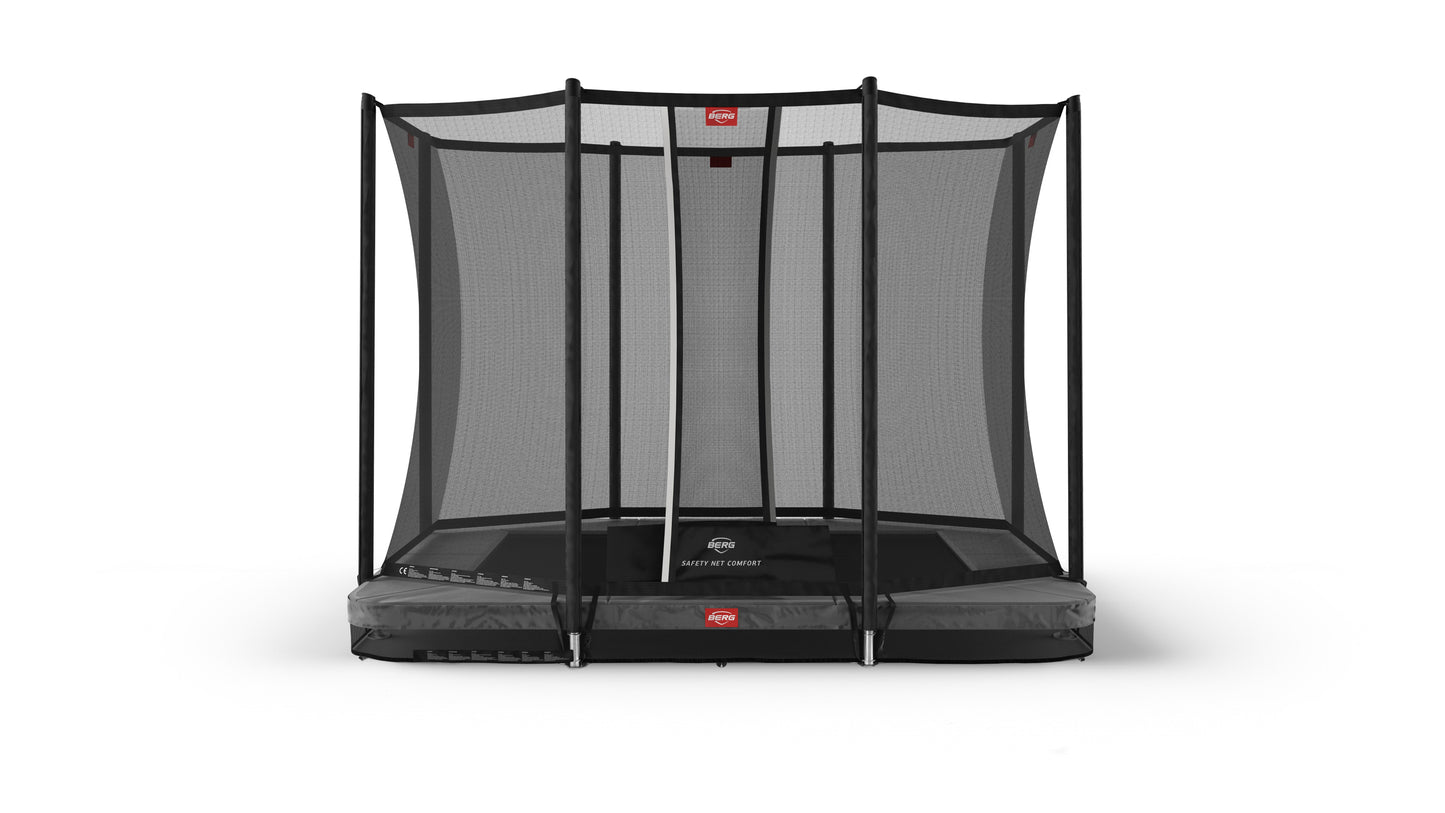 Safe outdoor family fun with BERG Ultim Favorit InGround trampoline