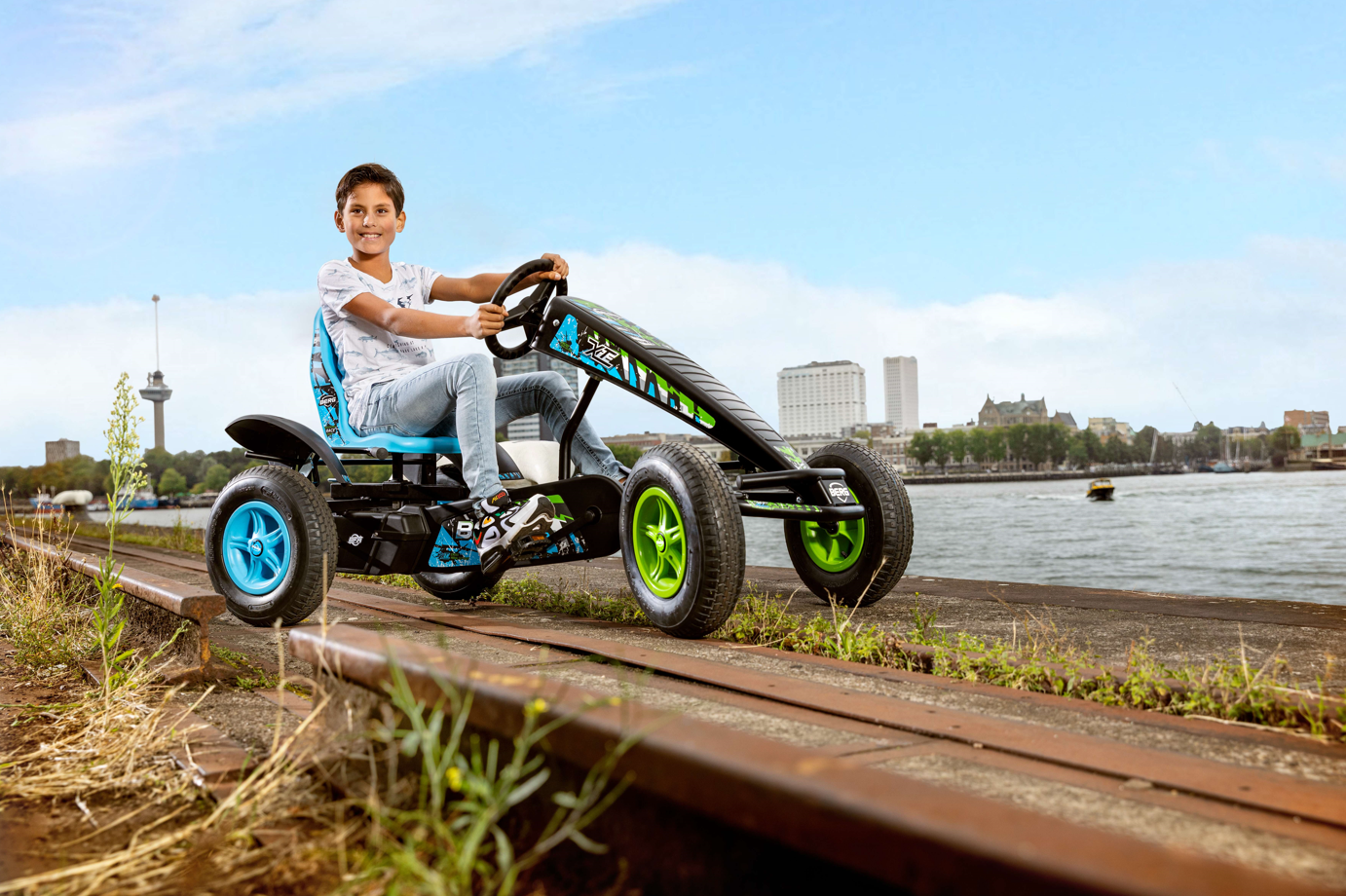 BERG X-ite kids pedal go-kart with sporty design