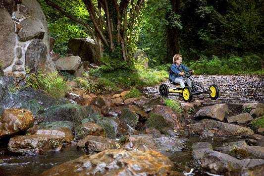 BERG Buddy Cross pedal go-kart in garden