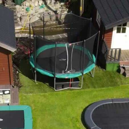 BERG 380 Regular Favorit trampoline installed in Ireland at Mayo Go Karts showroom and show site