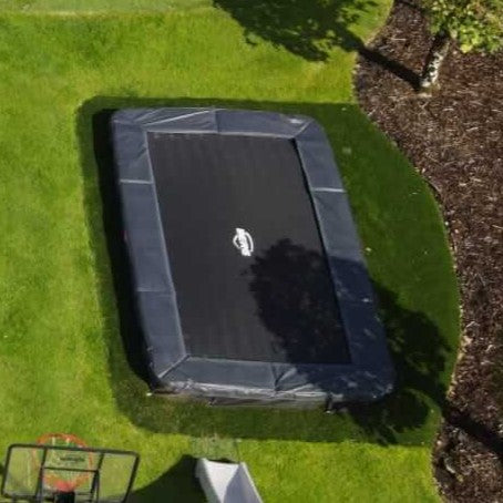 BERG 410 Ultim Favorit InGround trampoline installed at Mayo Go Karts show site in Ireland