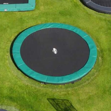 BERG 430 Favorit InGround trampoline installed at Mayo Go Karts show site in Ireland