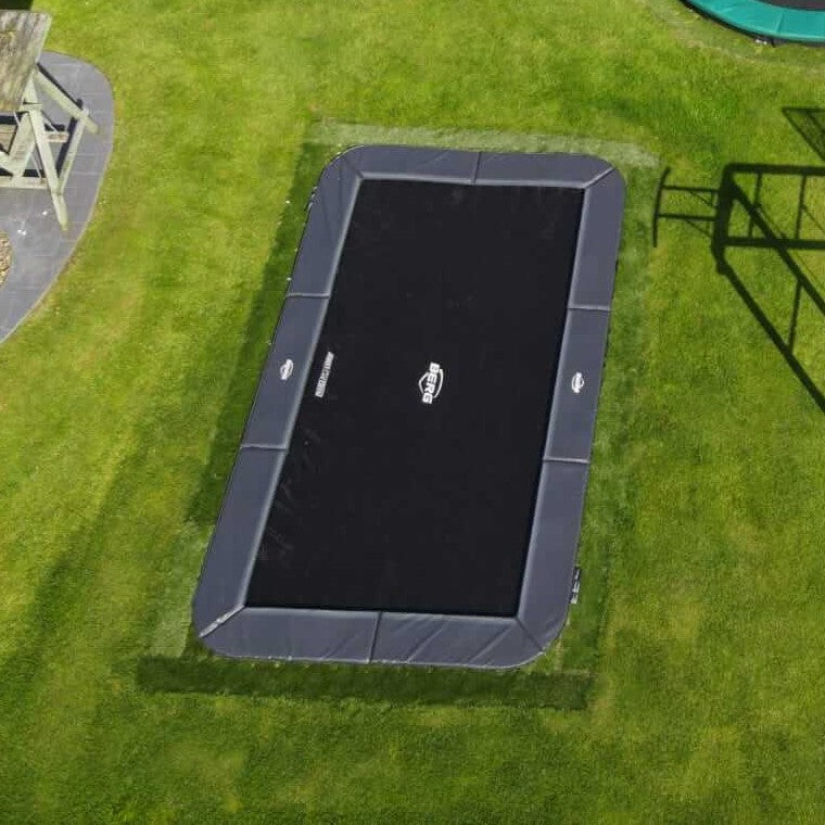 BERG 500 Ultim FlatGround trampoline installed at Mayo Go Karts show site in Ireland