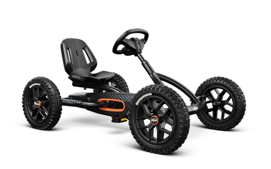 BERG Buddy Cross Black pedal go kart front view durable kids outdoor toy Ireland