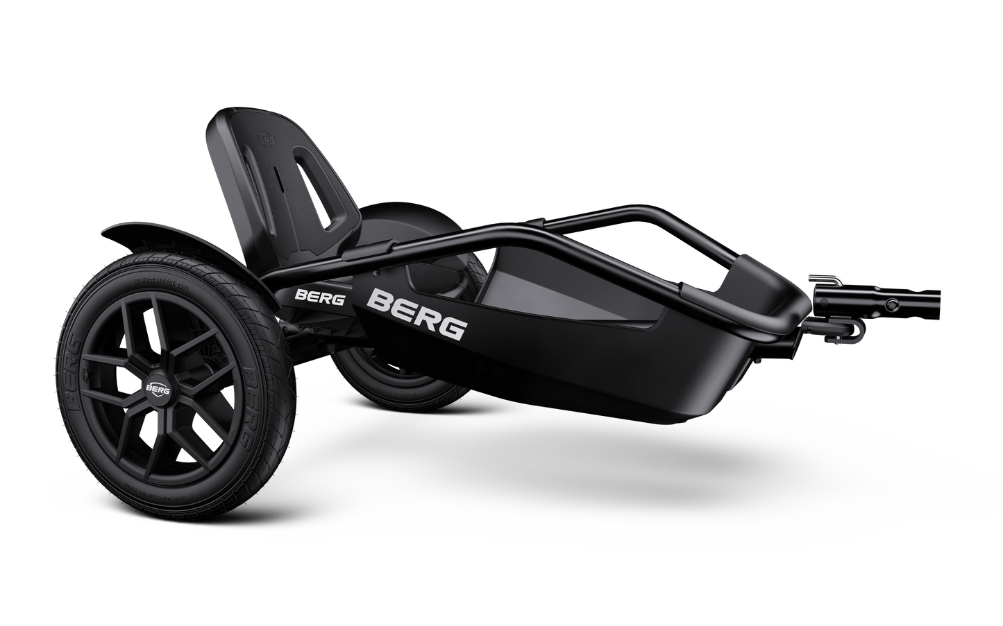 kids using BERG Buddy Rally passenger trailer go kart accessory outdoor toys Ireland