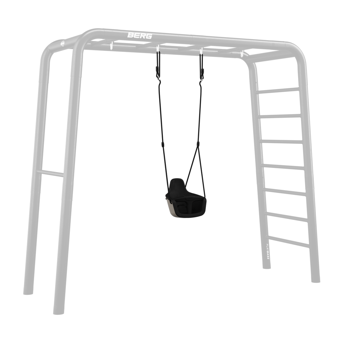BERG PlayBase Baby Seat attached to frame