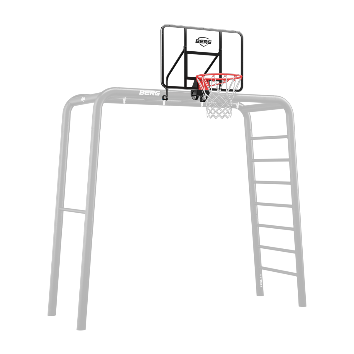 BERG PlayBase Basketball Hoop attached to frame