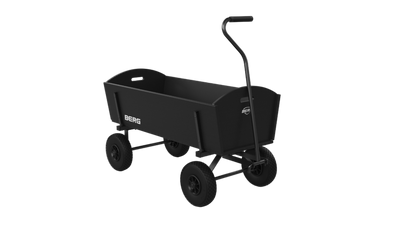 Outdoor fun with BERG Beach Wagon Black in garden or beach