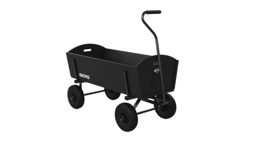 Outdoor fun with BERG Beach Wagon Black in garden or beach