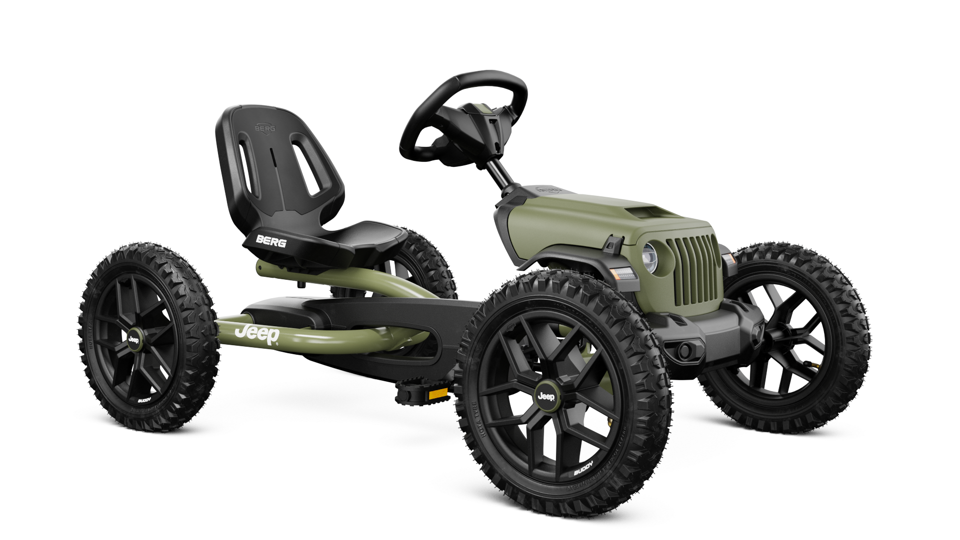 Kids active play on BERG Buddy Jeep Wrangler