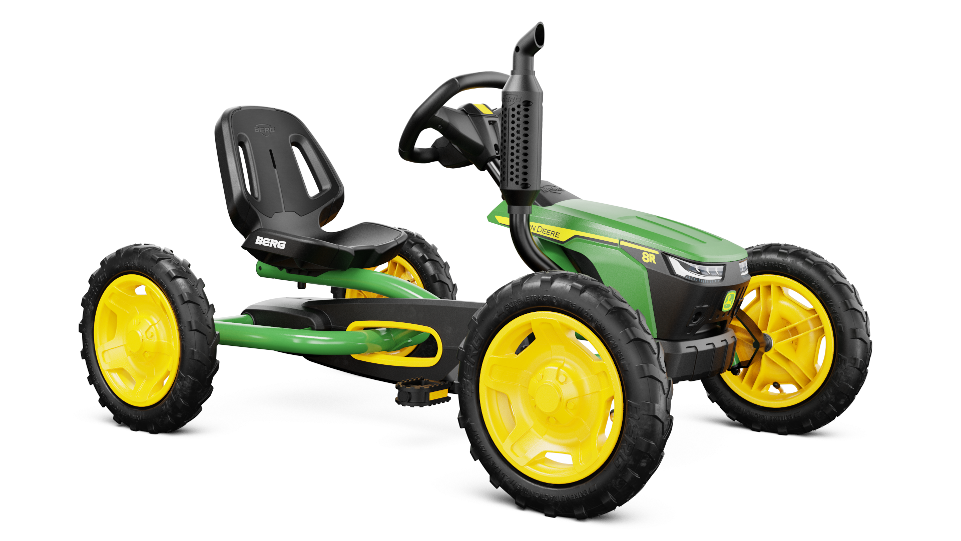 Kids active play on BERG Buddy John Deere
