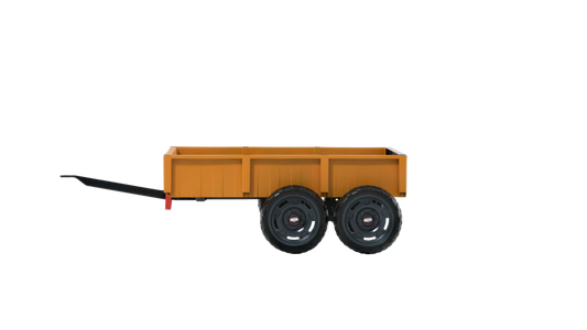 BERG Buddy/Rally Tandem Trailer L attached to go-kart