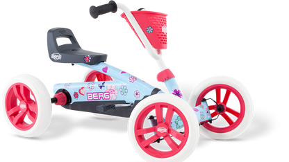 BERG Buzzy Bloom pedal go-kart with floral design