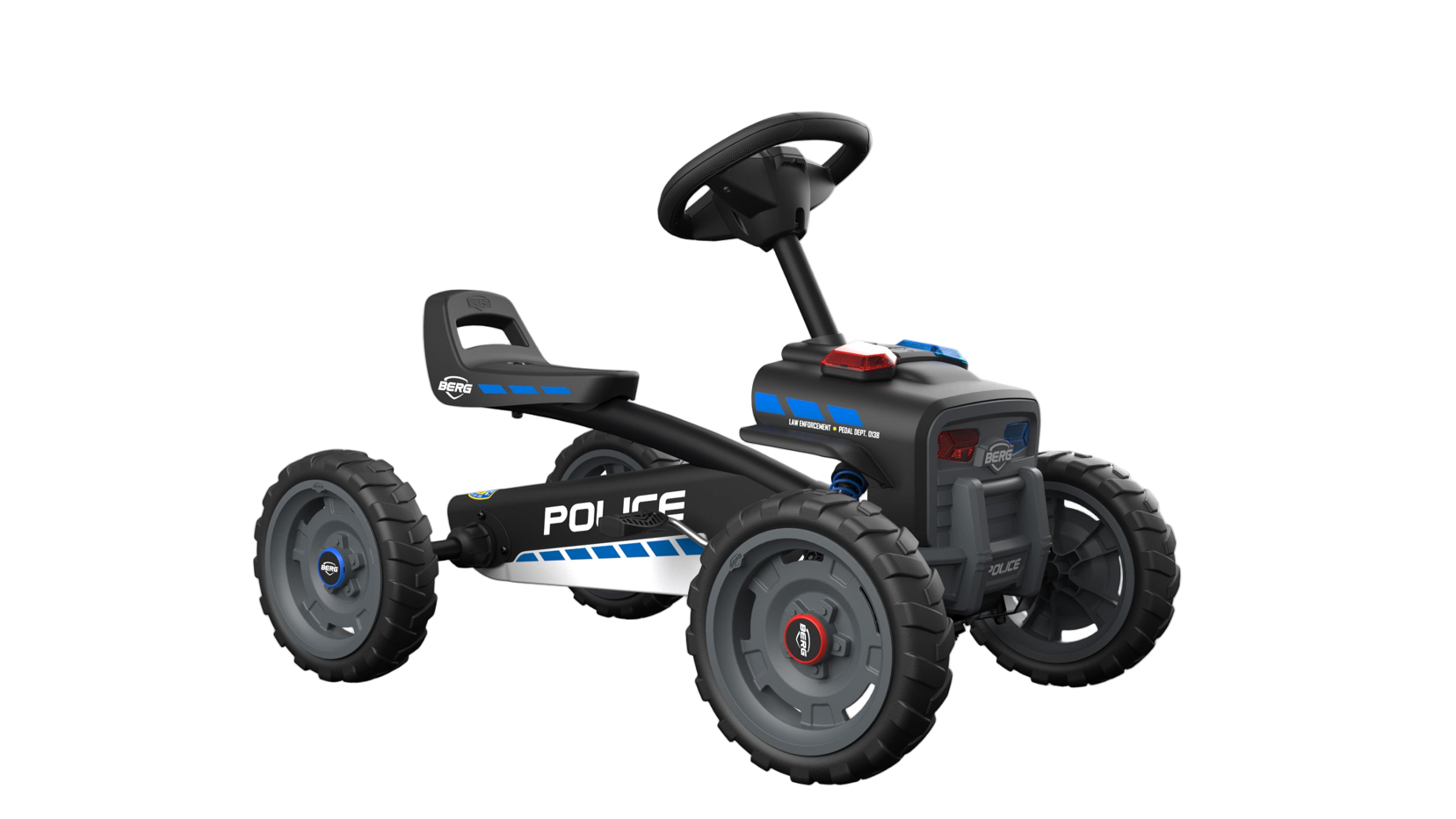 BERG Buzzy Police pedal go-kart with official police styling