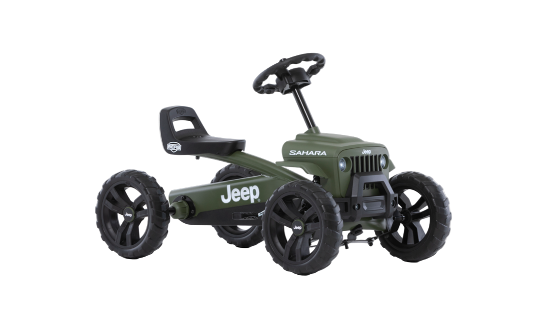 BERG Buzzy Sahara pedal go-kart with Jeep styling