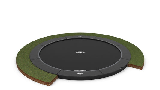 Safe outdoor fun with BERG Champion FlatGround trampoline