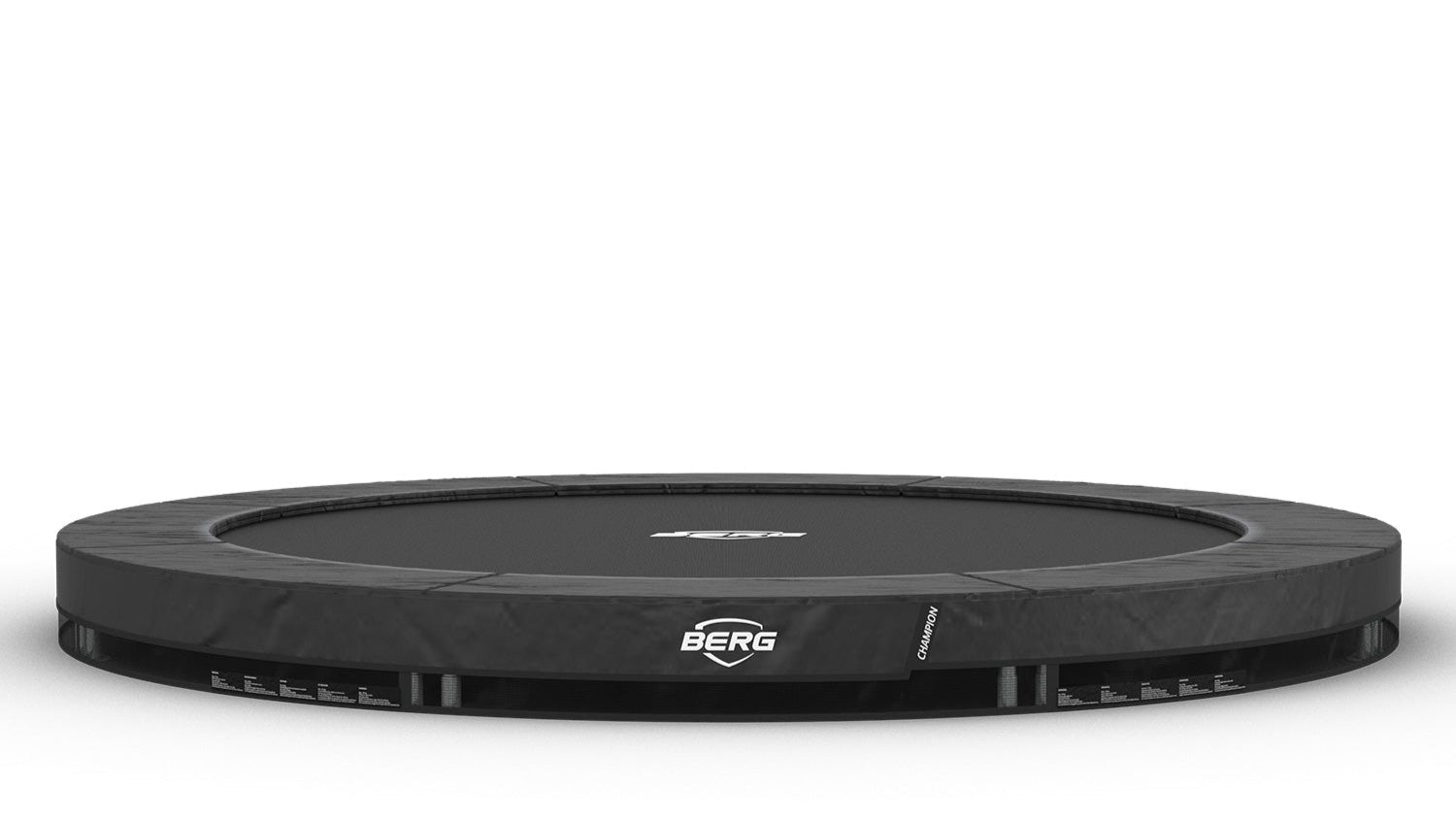 BERG Champion InGround trampoline blending into garden