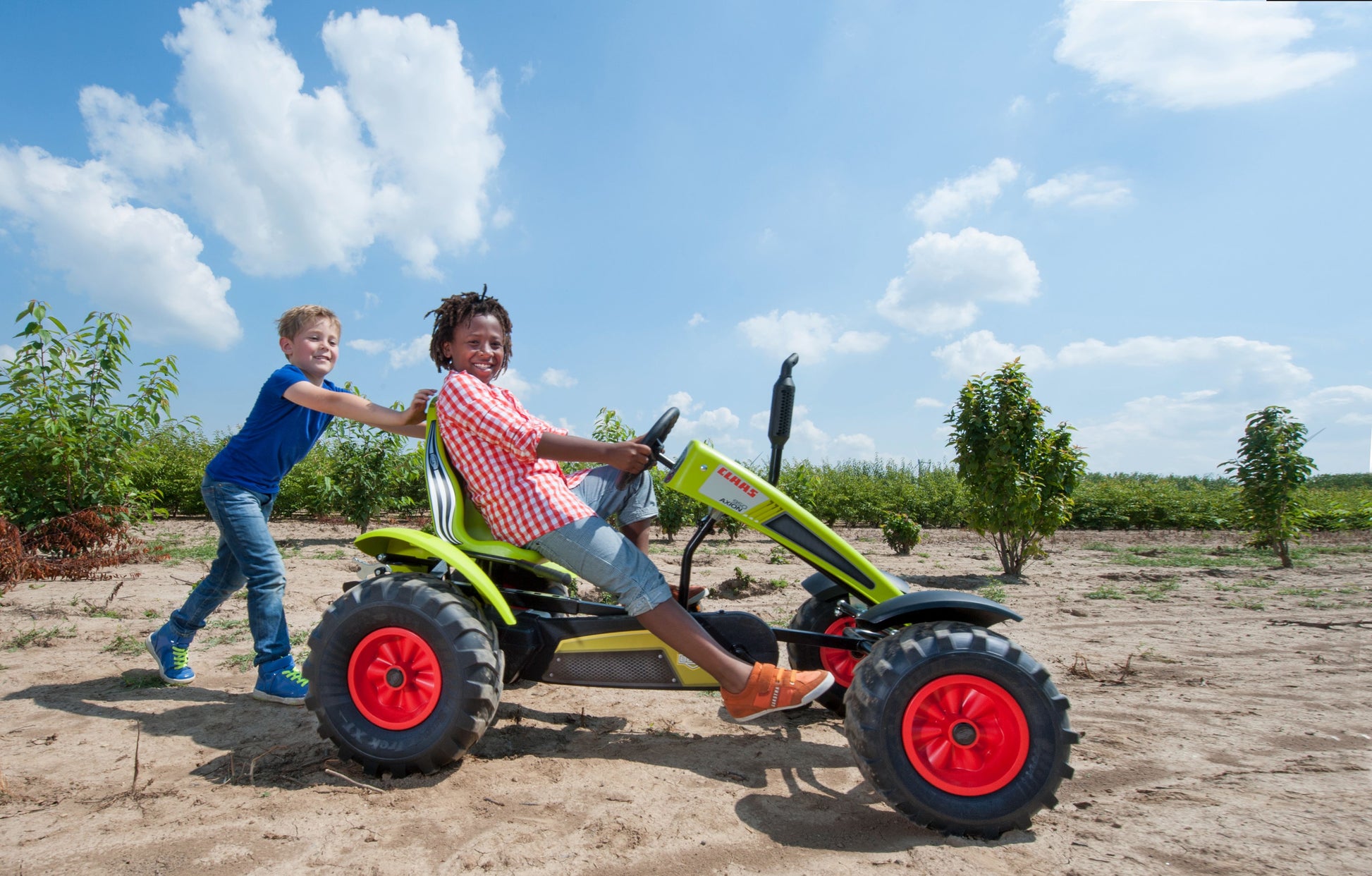 BERG Claas kids pedal tractor with realistic design