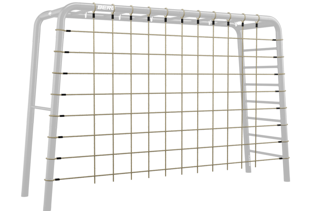 BERG PlayBase Climbing Net Large attached to frame