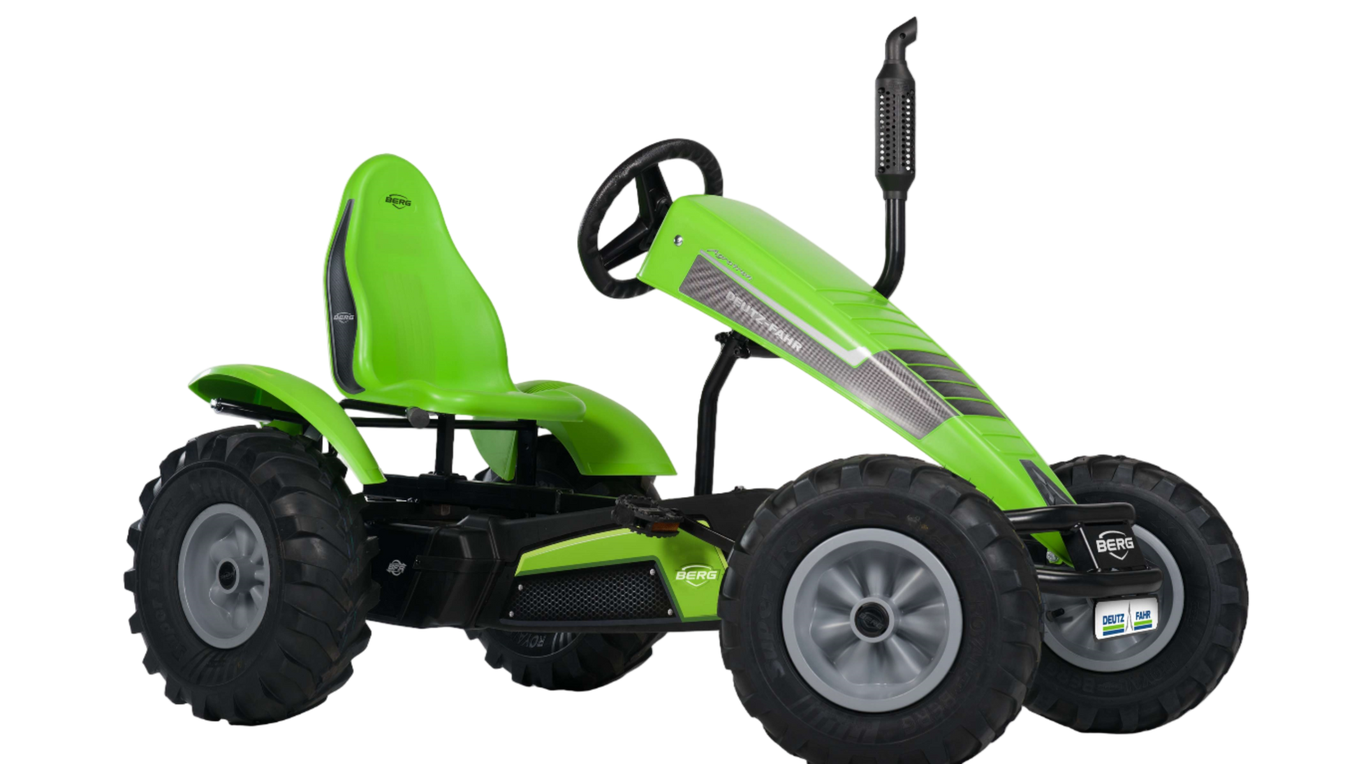 Outdoor farm play with BERG Deutz pedal tractor