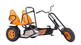 Outdoor play on BERG Duo Chopper BF go-kart for kids