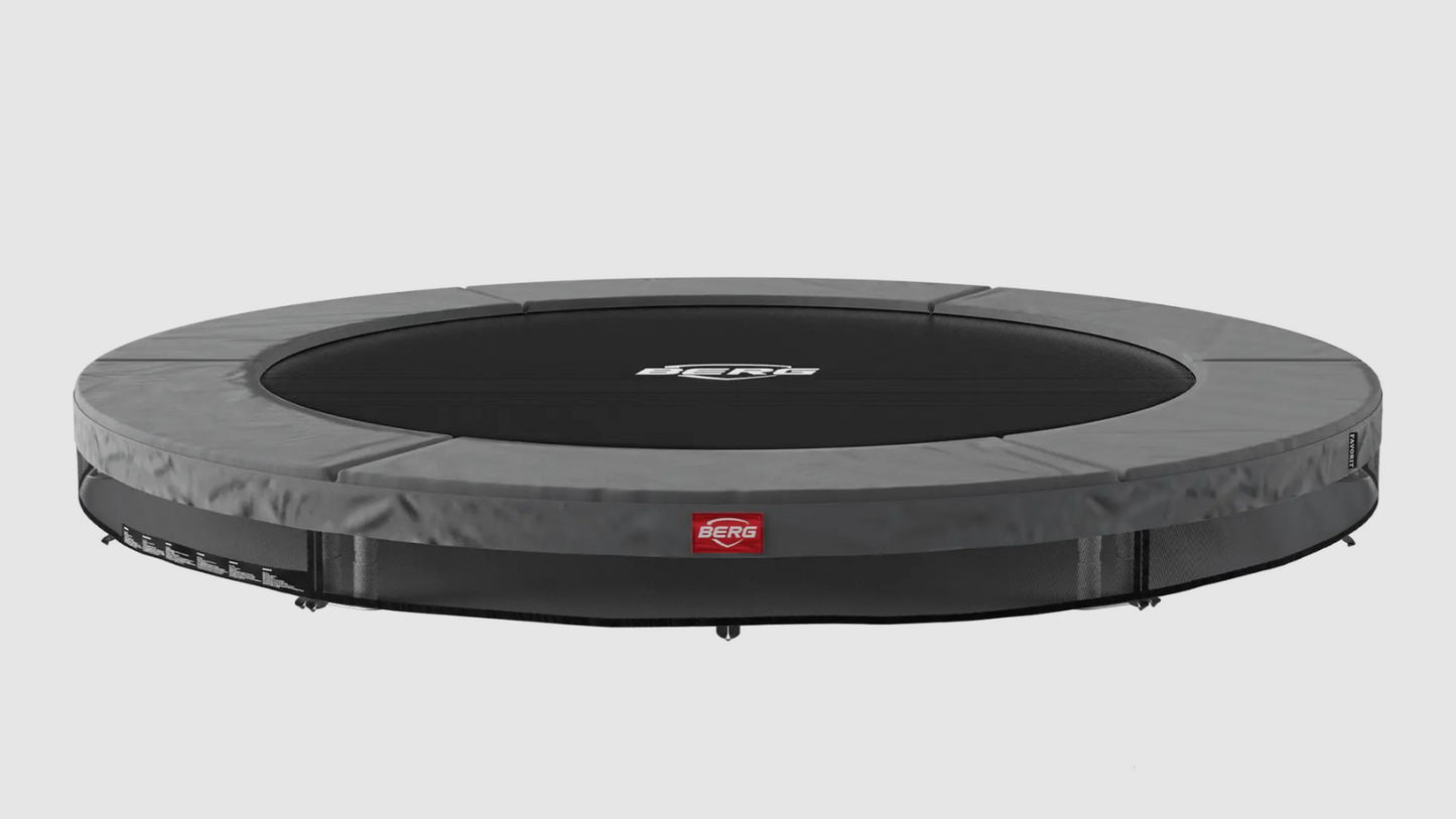 BERG Favorit InGround safe family trampoline in garden