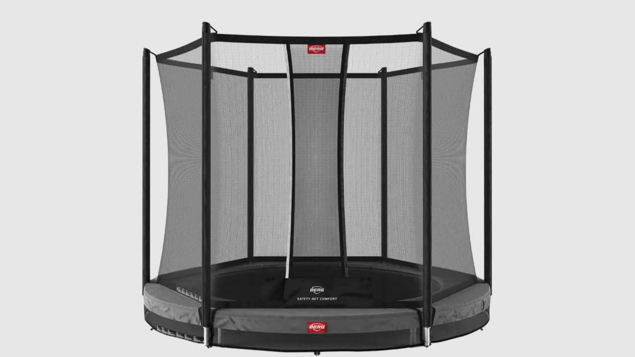 BERG Favorit InGround safe family trampoline in garden