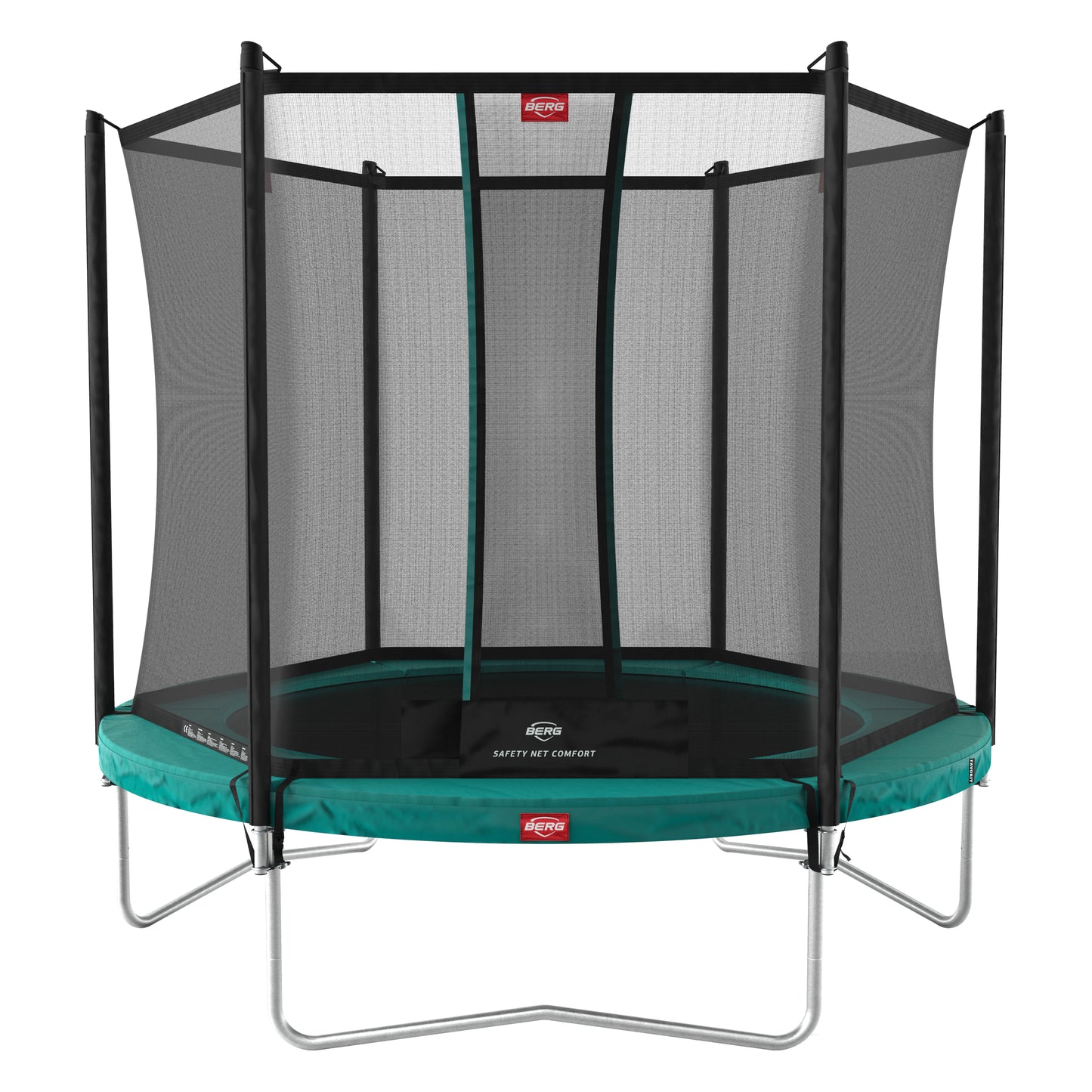 Safe above-ground trampoline BERG Favorit Regular in garden