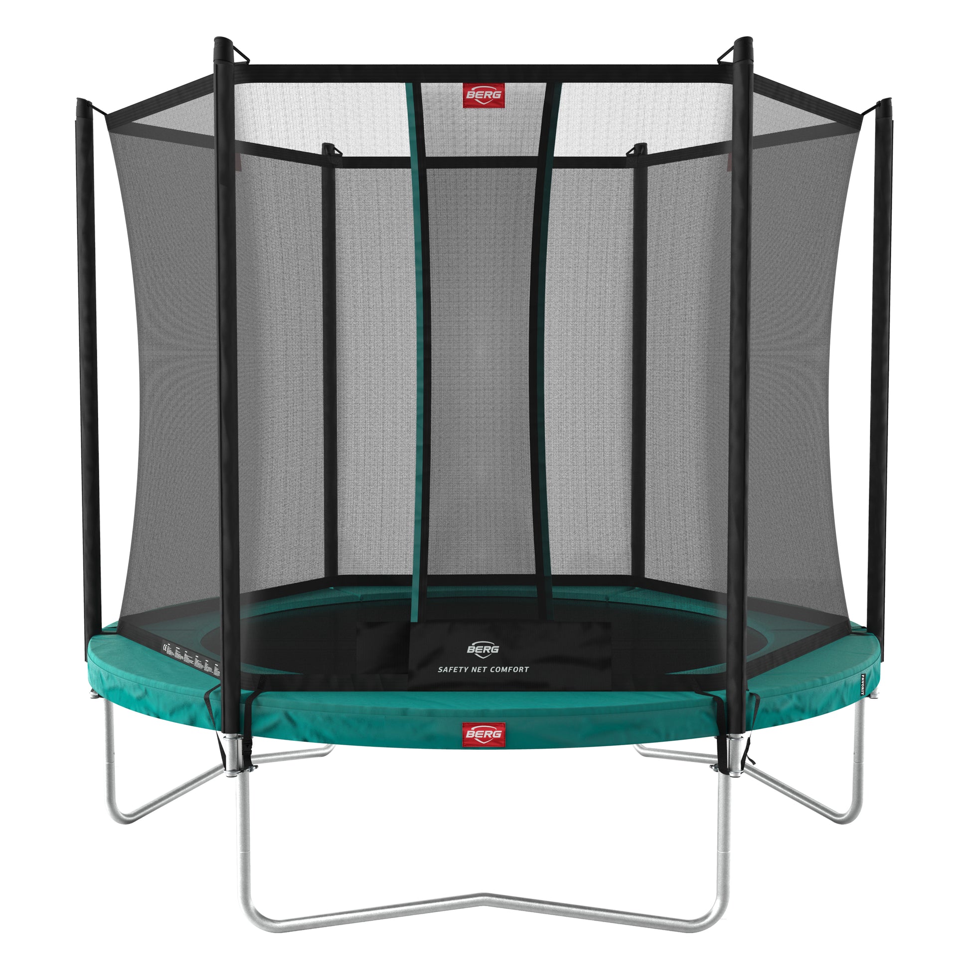 Safe above-ground trampoline BERG Favorit Regular in garden
