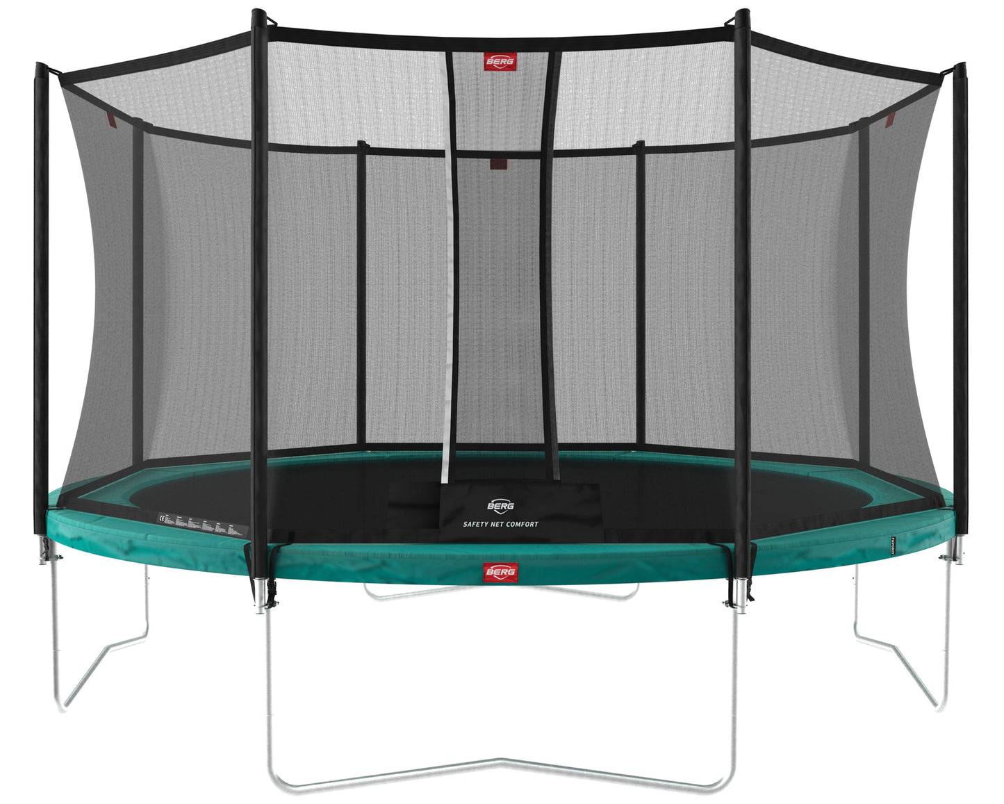 Safe above-ground trampoline BERG Favorit Regular in garden