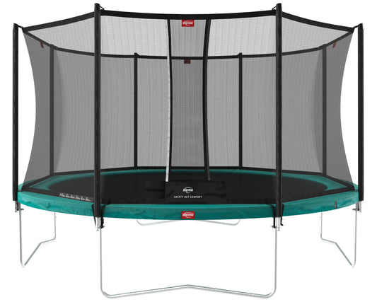 Safe above-ground trampoline BERG Favorit Regular in garden