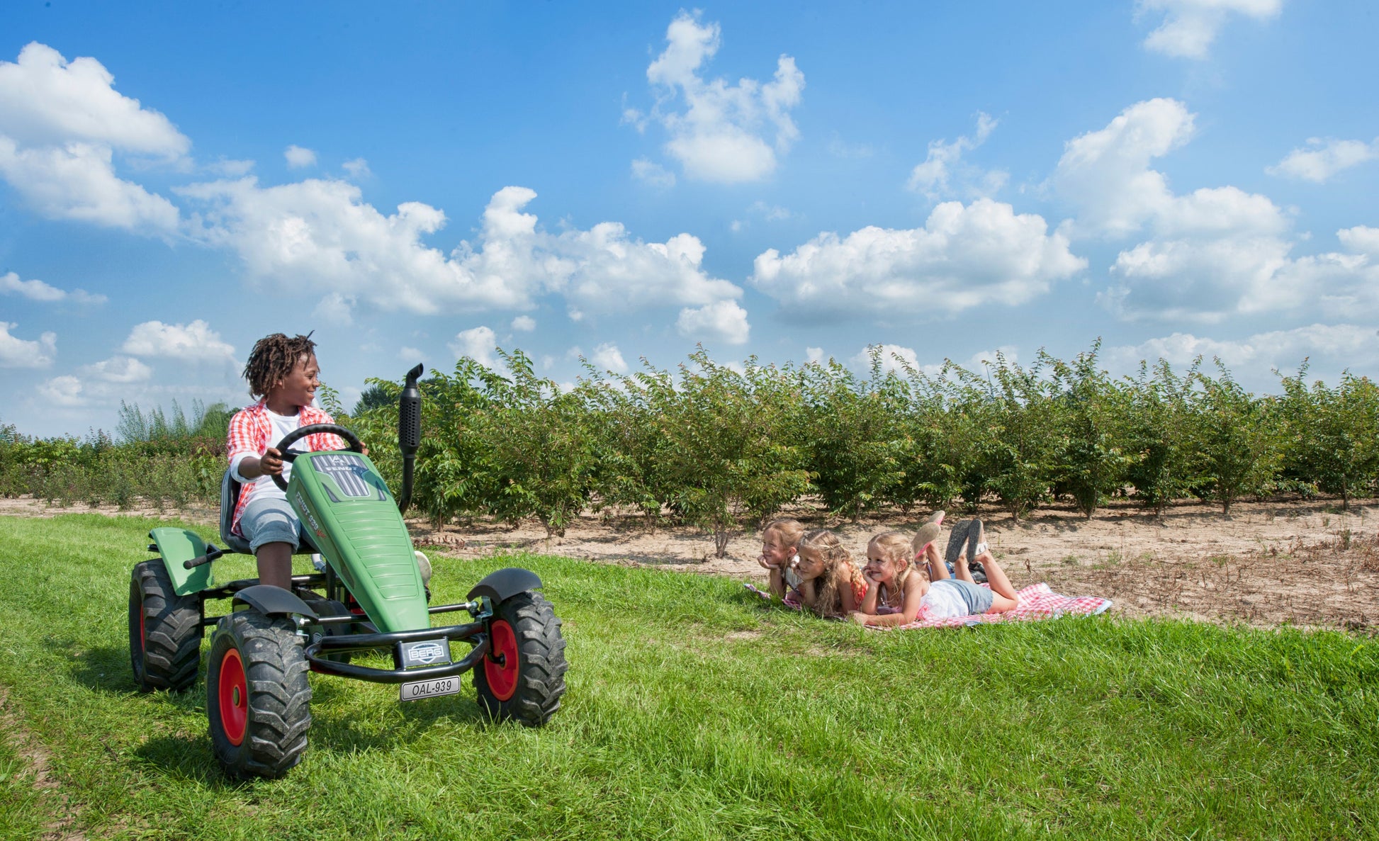 BERG Fendt kids pedal tractor with realistic design