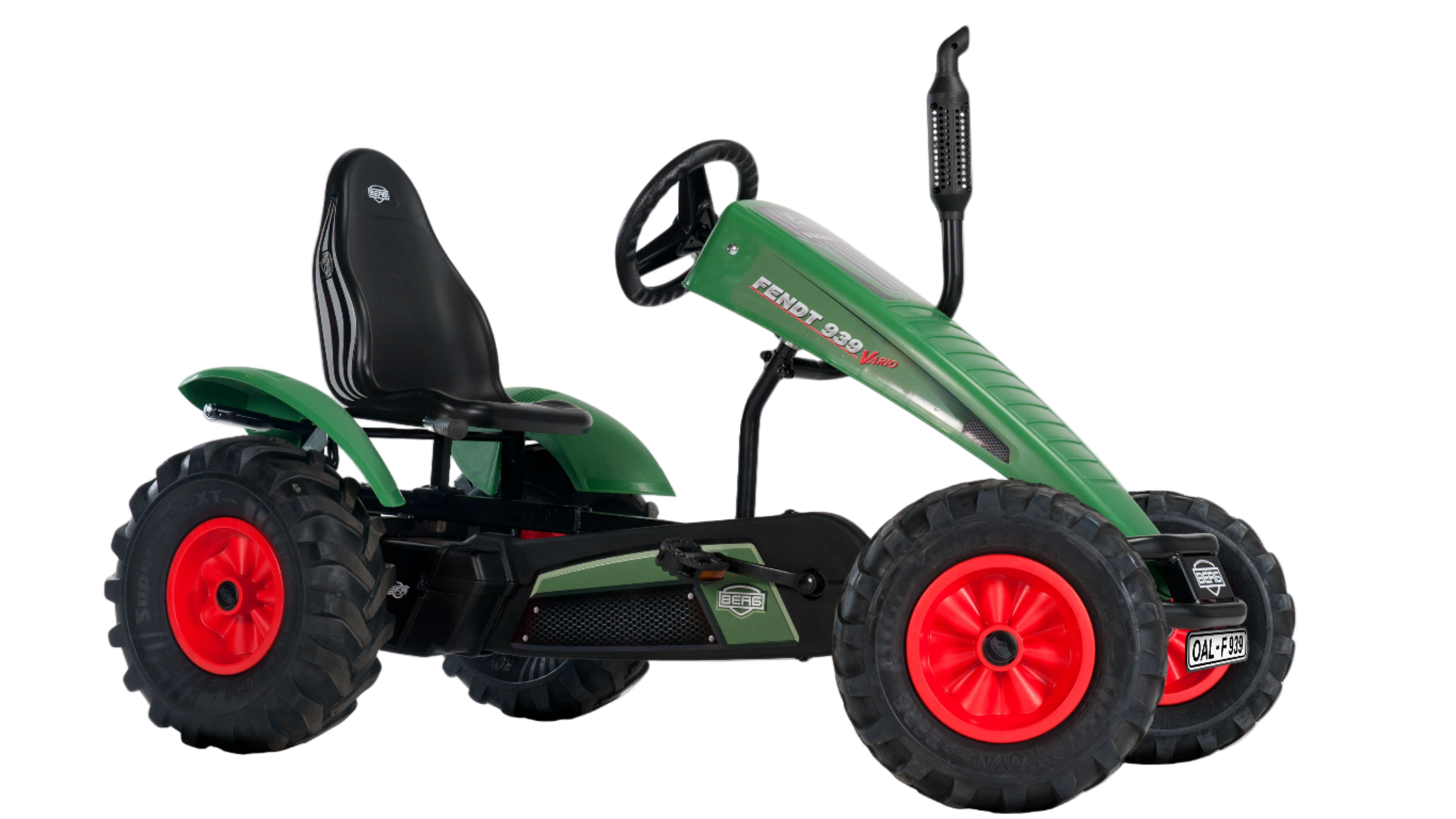 Outdoor farm play with BERG Fendt pedal tractor