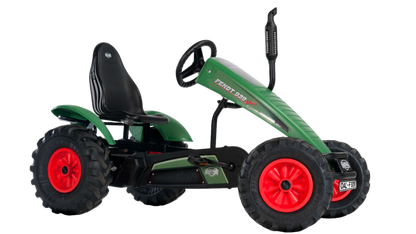 Outdoor farm play with BERG Fendt pedal tractor