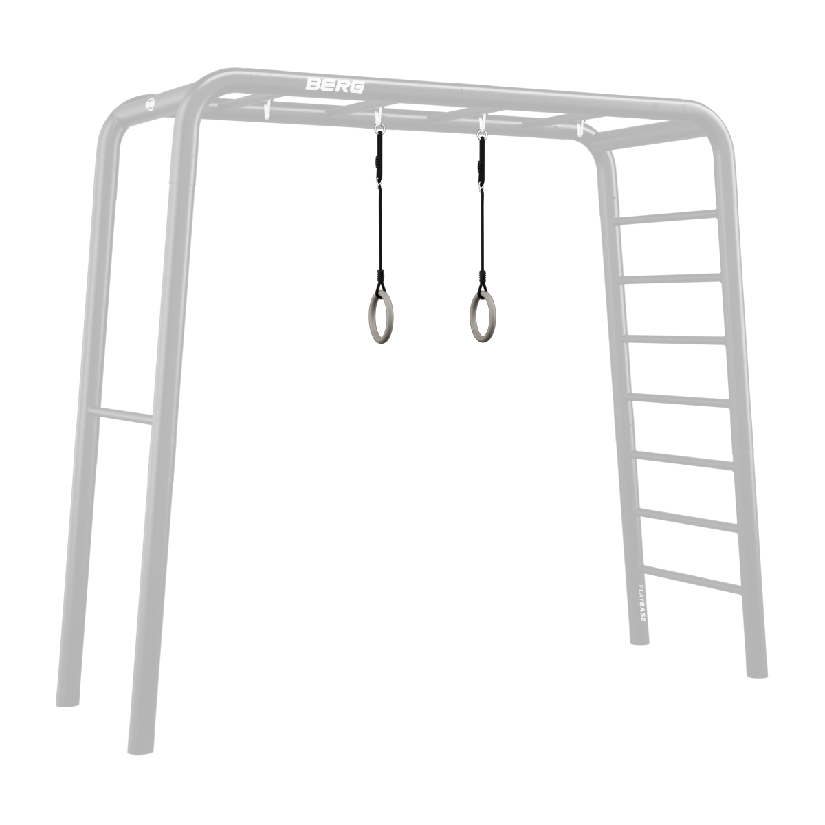 BERG PlayBase Gym Rings attached to frame