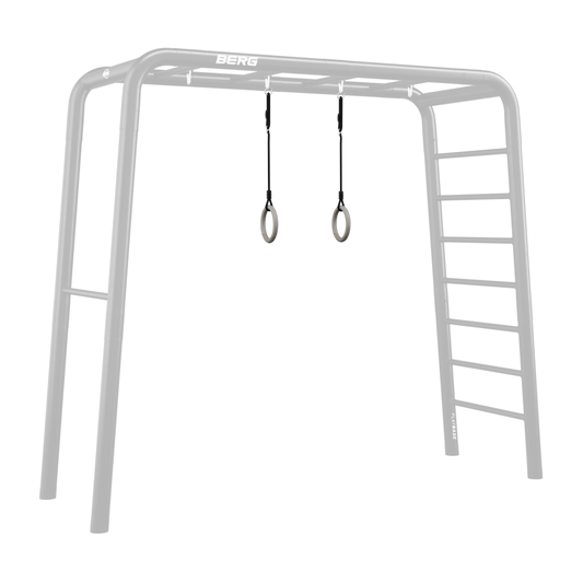 BERG PlayBase Gym Rings attached to frame