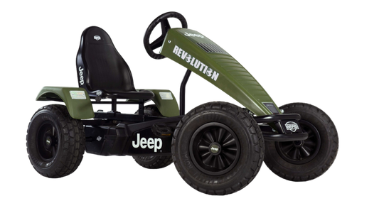 Outdoor play with BERG Jeep go-kart