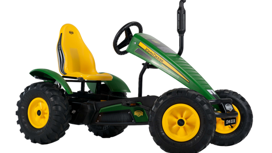 Outdoor play with BERG John Deere Tractor pedal tractor